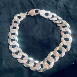 Men’s 925 Sterling Silver Curb Link Bracelet (FIRM PRICE)