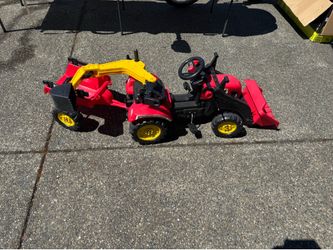 Aosom 3 in1 Kids Ride On Bulldozer Excavator