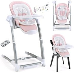INFANS 3 in 1 Baby High Chair, Electric Baby Swing