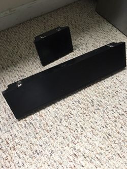 Black floating wall shelves- 18" & 6"