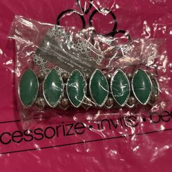 Paparazzi Green Stone Stretch Bracelet 