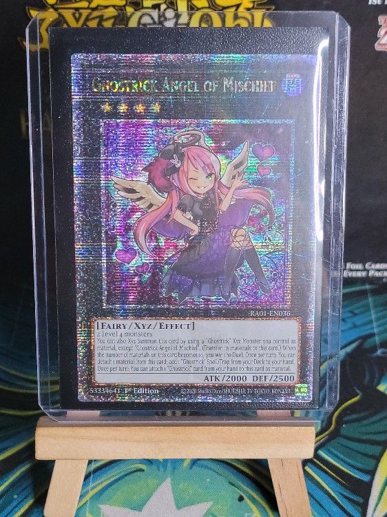 YUGIOH Ghostrick Angel of Mischief RA01-EN036 QCR 1st Edition Mint