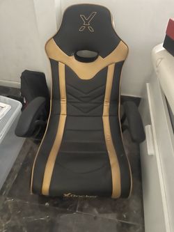 X Rocker Floor Gaming Chair Black and Gold