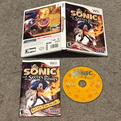 Sonic and the Secret Rings Nintendo Wii 2007 Sega Complete CIB Game w/ Manual