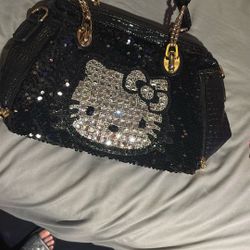 Rhinestone & Sequin Hello Kitty Purse 