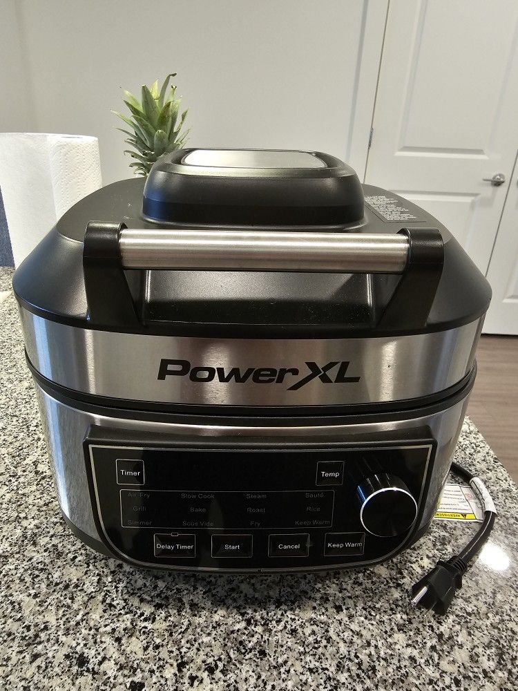PowerXL Grill Air Fryer Combo Plus, Indoor Grill / Air Fryer, Stainless  Steel for Sale in Austin, TX - OfferUp