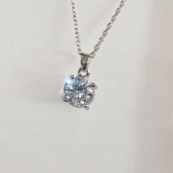 Silver and CZ Necklace with Extender 