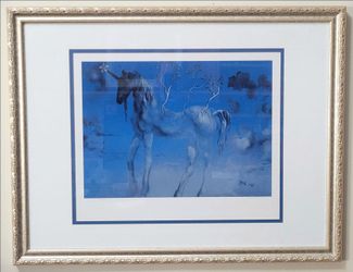 Salvador Dali The Happy Unicorn 083/1500 Chromolithograph Facsimile Signed COA