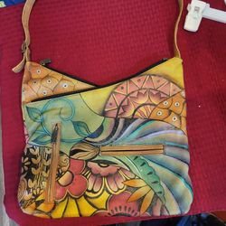 Anuschka Leather Hand Painted Bag