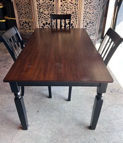 🔥❤️ $80 Dining Table Set – Solid Wood Look – Seats 4 (Missing 1 Chair)
