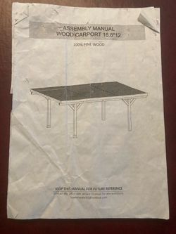 Wood carport brand new