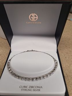Cubic Zirconia (Sterling Silver) Bracelet (BRAND NEW)