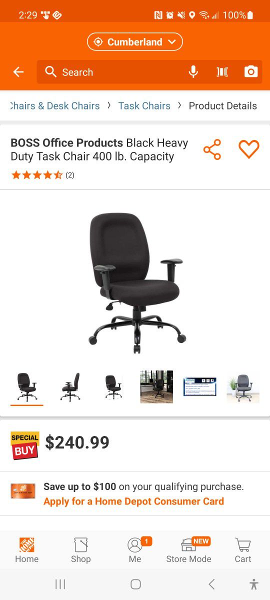 Boss Task Chair,  400 Pounds