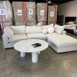 Modular “Cloud” Sectional Couch Sofa Chaise with Ottoman -Clearance Warehouse Sale