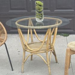 Vintage Bamboo Table 