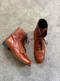 Ariat Heritage Lacer II Brown Leather Western Cowgirl Boots 33503 Women's Size 9 B