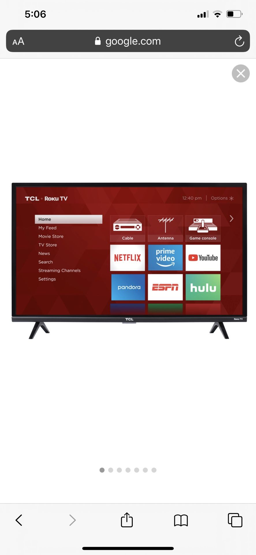 TCL 32 inch roku tv