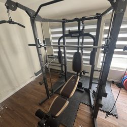 Marcy Smith Machine With 300 Lbs Weights Set And Dumbbell Loadable handles TAKE ALL FOR ONLY $500