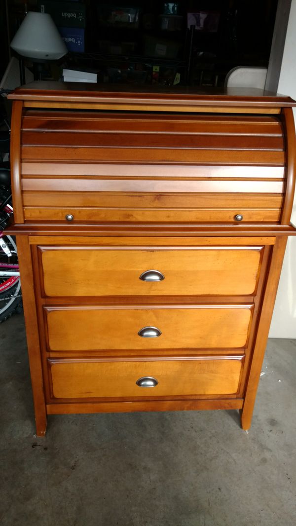 Beautiful Small Roll Top Desk Pottery Barn Kadden For Sale In