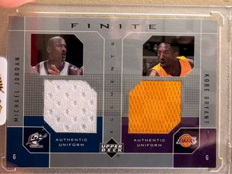 RARE 2002 Upper Deck Finite Elements Michael Jordan Kobe Bryant Dual Jersey Card