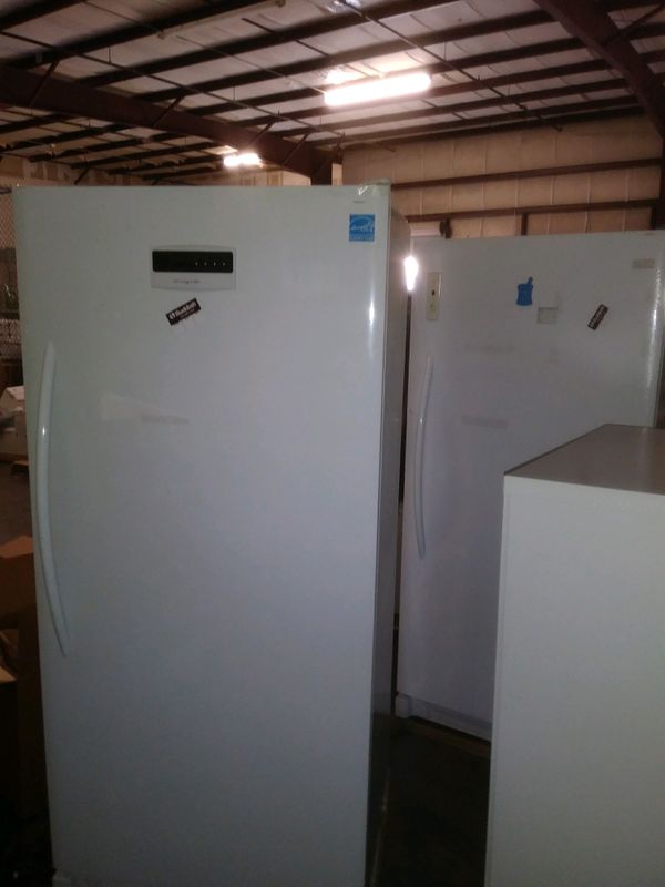 Upright Freezers, white Frigidaire energy star reachin standup