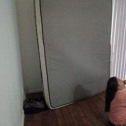 queen pillow top mattress  plus box spring 