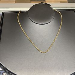 10kt Gold Rope Chain Solid 22inch 