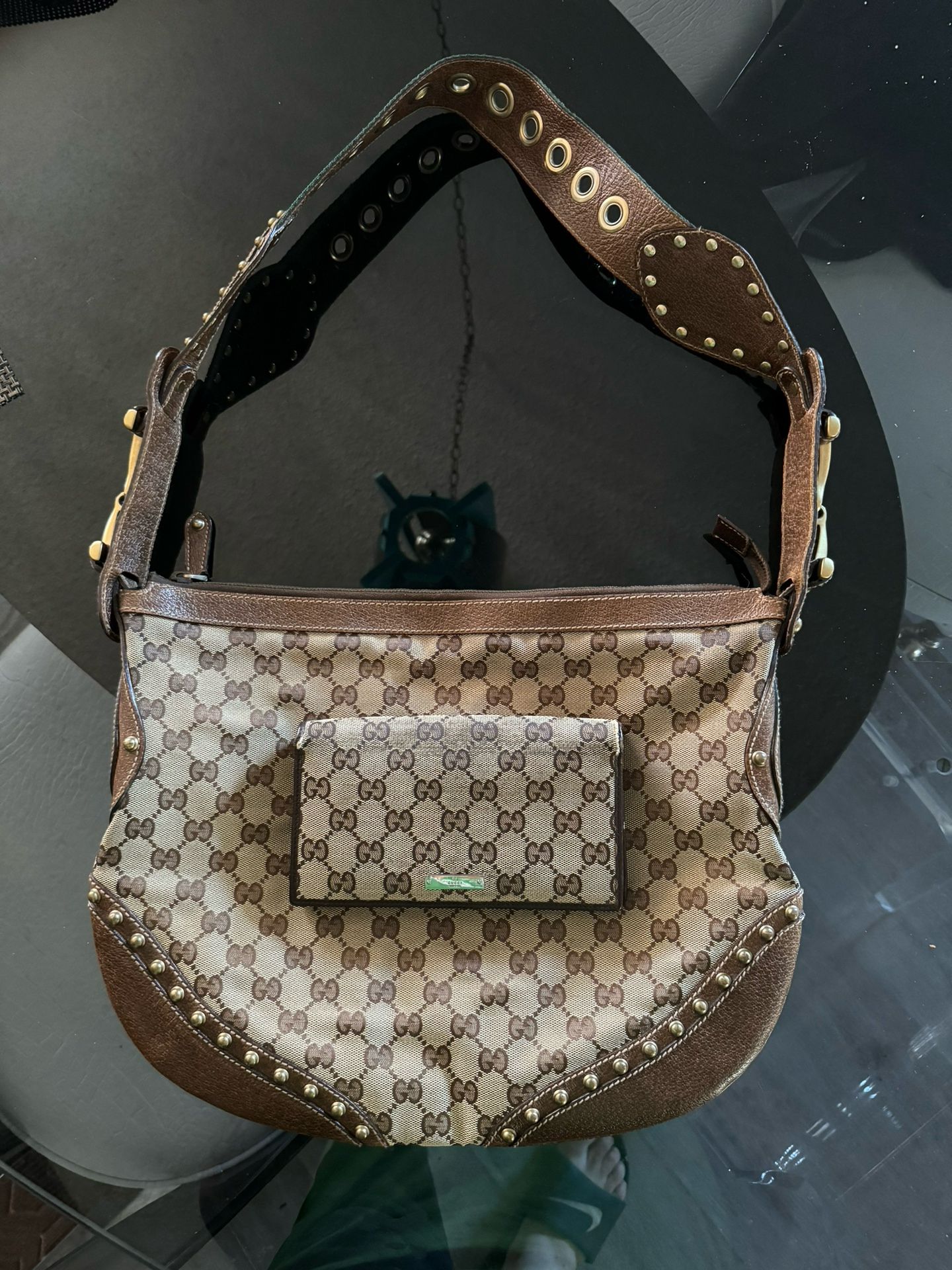 Vintage Gucci Hand Bag With Wallet 