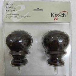Kirsch 1-3/8 Finials for Curtain Rods