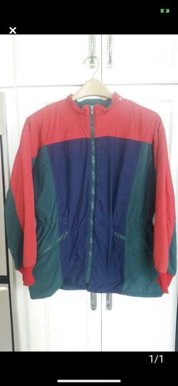 Children’s Winter Jacket Size XL Hood Red Green Blue