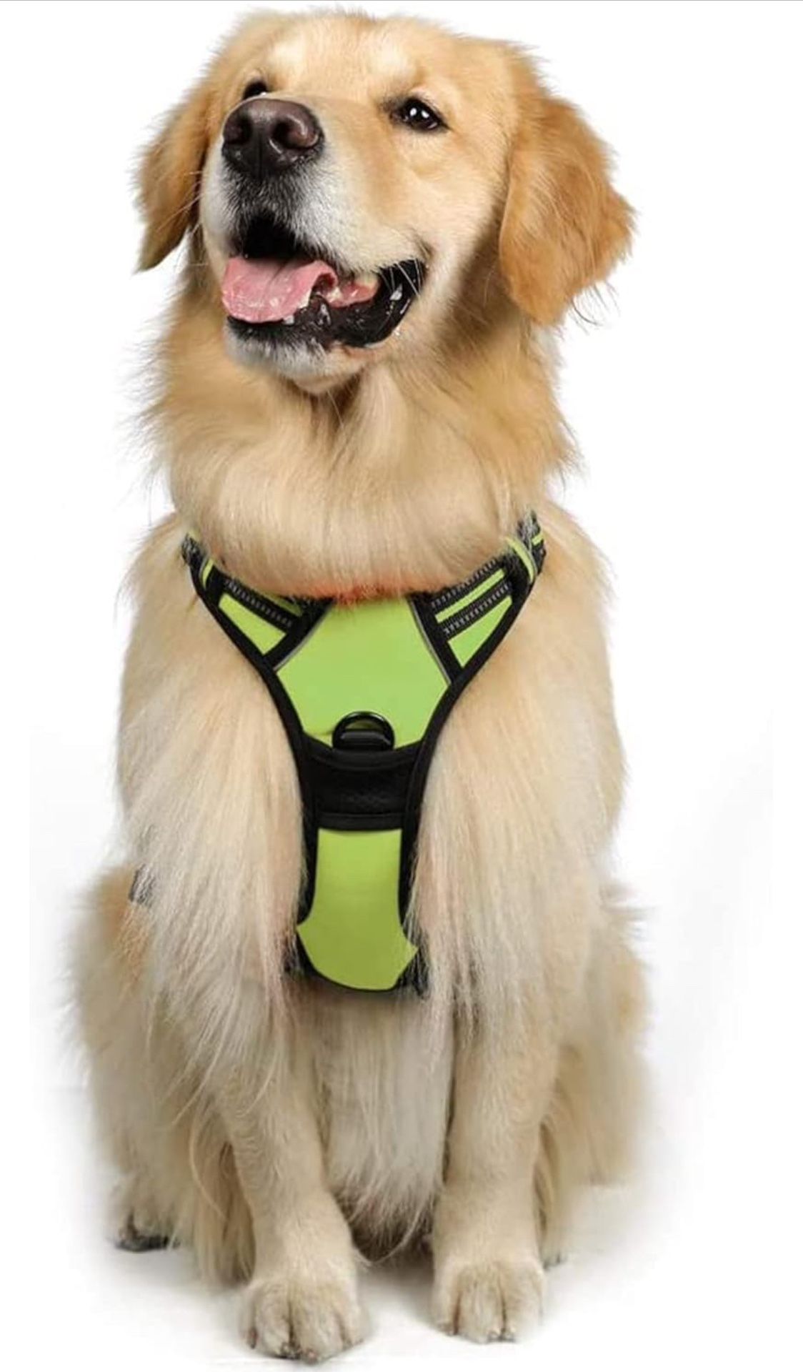 Dog Harness, No-Pull Harness with 2 Leash Clips, Adjustable Soft Padded Dog Vest, Reflective No-Choke Oxford Vest with Easy Control Handle (Medium )