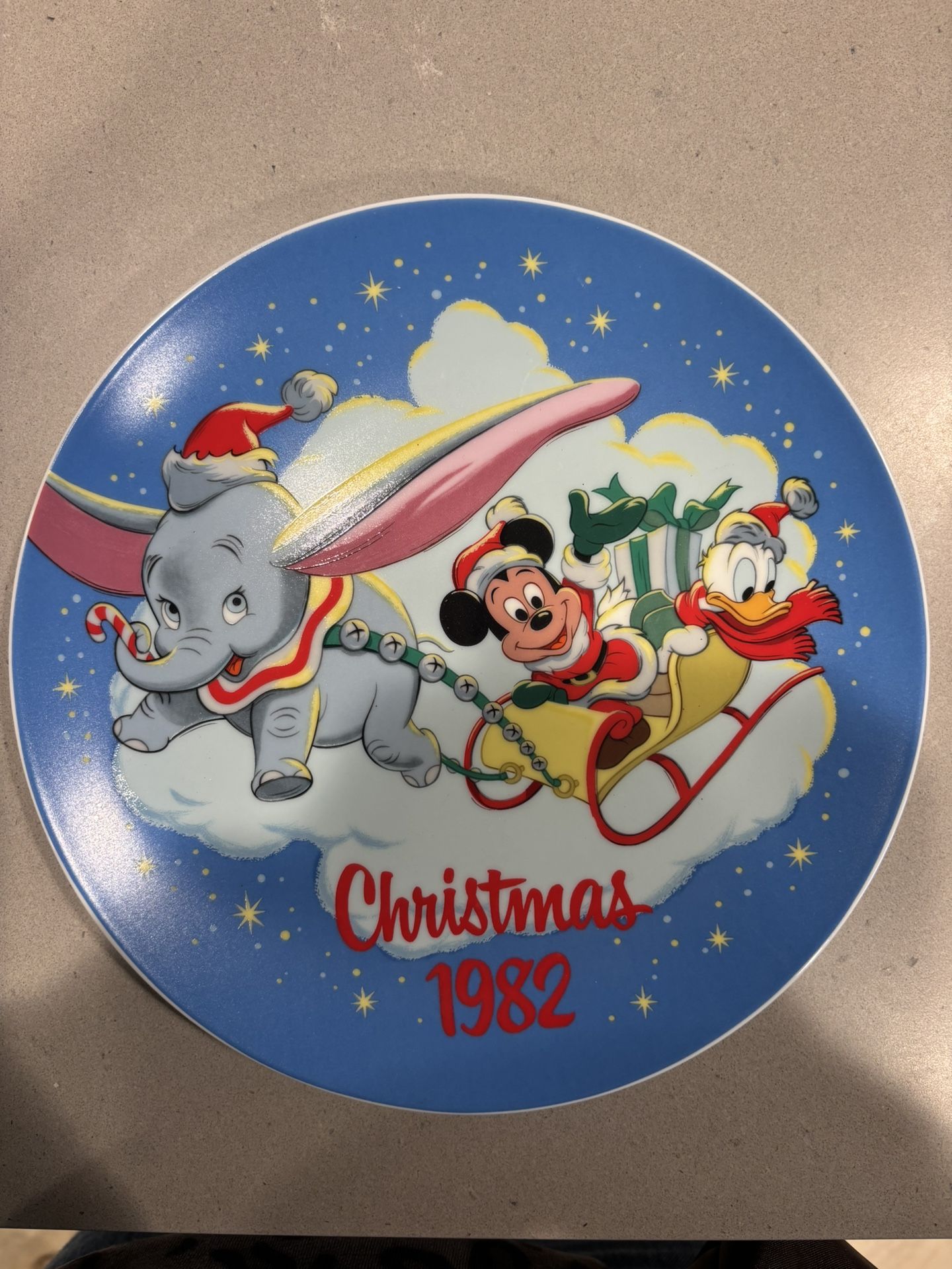 Vintage Disney Christmas Plate 1982