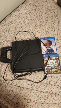 PS4 Slim Console with Controller and 2 Games