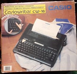 Vintage  CASIO Casiowriter  Personal  Electronic Typewriter  CW -16 