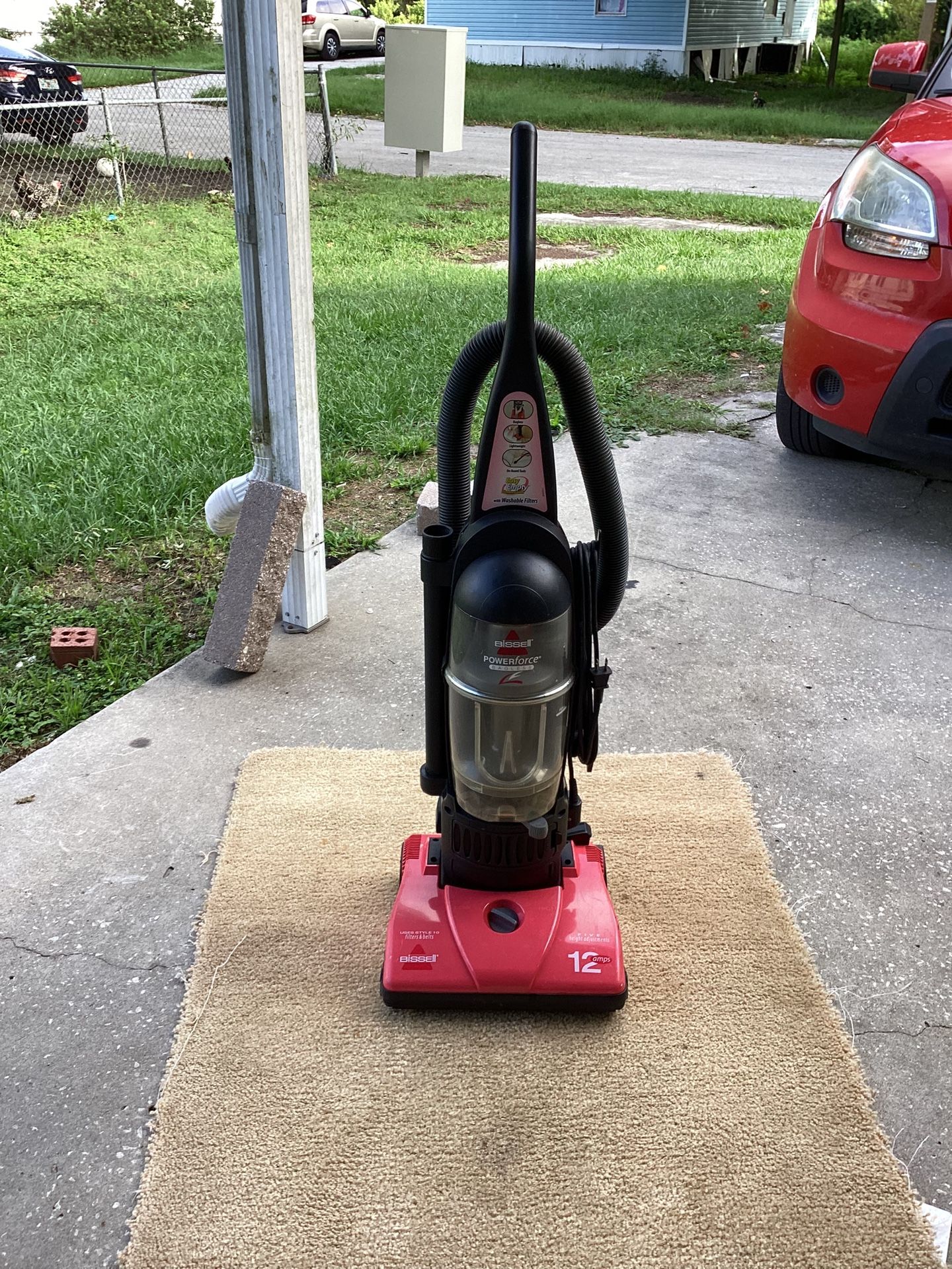 Bissell Powerforce Pink Vacuum, Pull Out Dust Bin