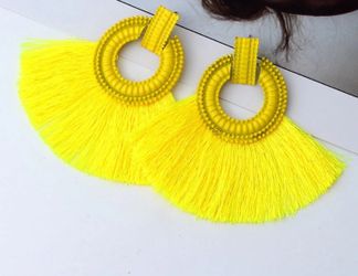 Yellow earrings