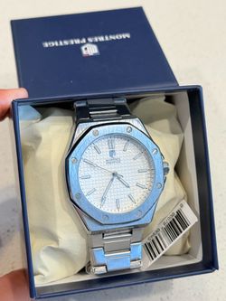Brand New Montres Prestige Silver Luxury Watch with Gift Box