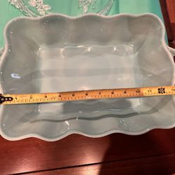 Ceramic Rectangular Ruffled Baker Serving Dish