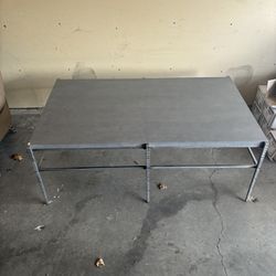 Metal Gray Coffee Table 