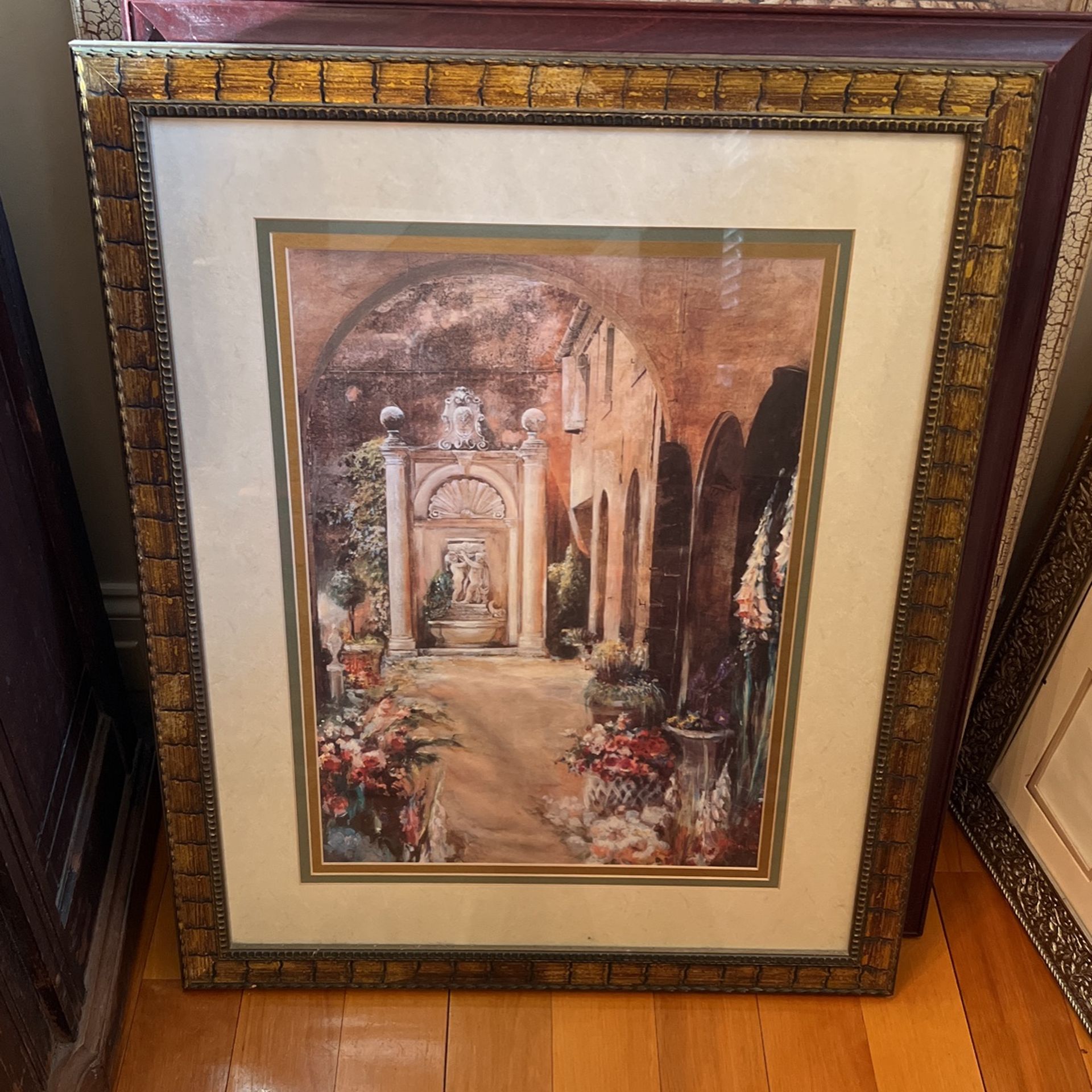 Beautiful Framed Floral Or Mirrors