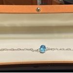 New, Price Firm, Custom Made 925 Sterling Silver and 6-3/4inch Swiss Blue Topaz Bracelet  