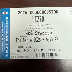 2026 RODEO TIX - LIZZO (4 TICKETS)