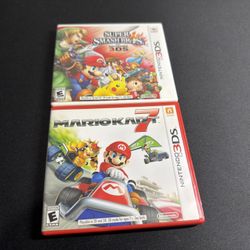 Nintendo 3DS Games Mario Kart 7 & Super Smash Bros