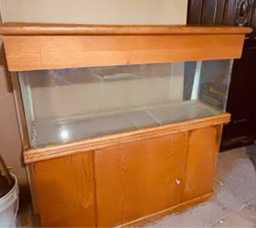 Oak Fish Tank & Cabinet Stand – Great for Reptiles Too! – $90 or Best Offer