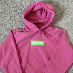 supreme pink green box logo