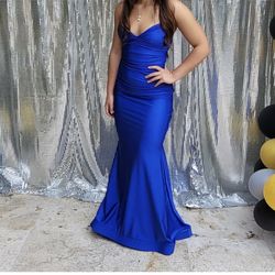 Elegant Royal Blue Prom Dress 
