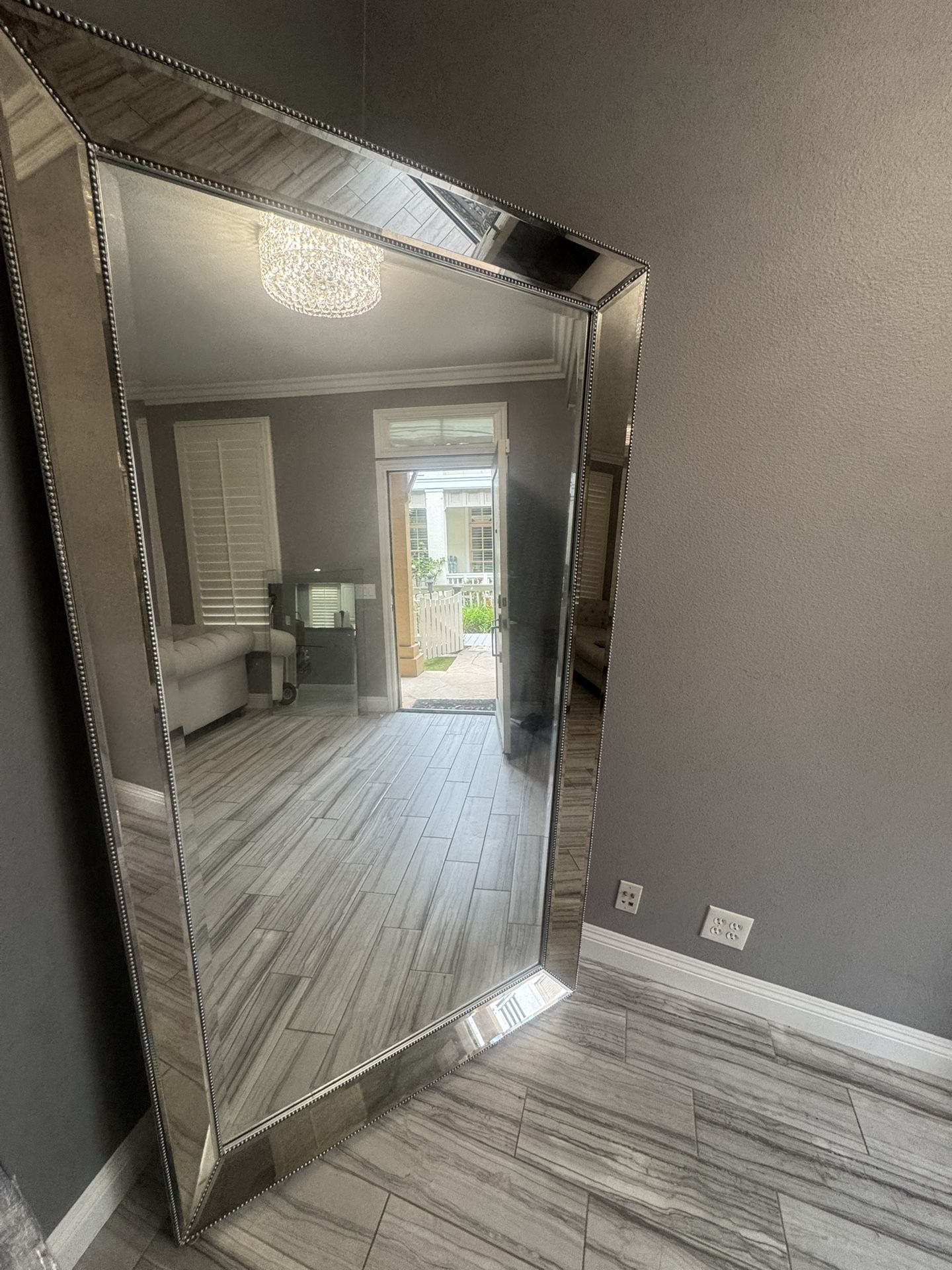 Beaded Mirror, Used- Good Condition,