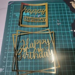 Happy Birthday Gold Toppers