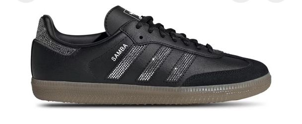 Size 5.5 adidas Samba OG Rhinestone Black Silver (GS)