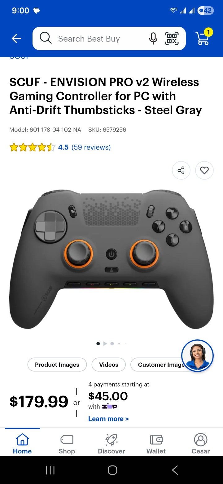 SCUF ENVISION PRO V2 Wireless PC Gaming Controller